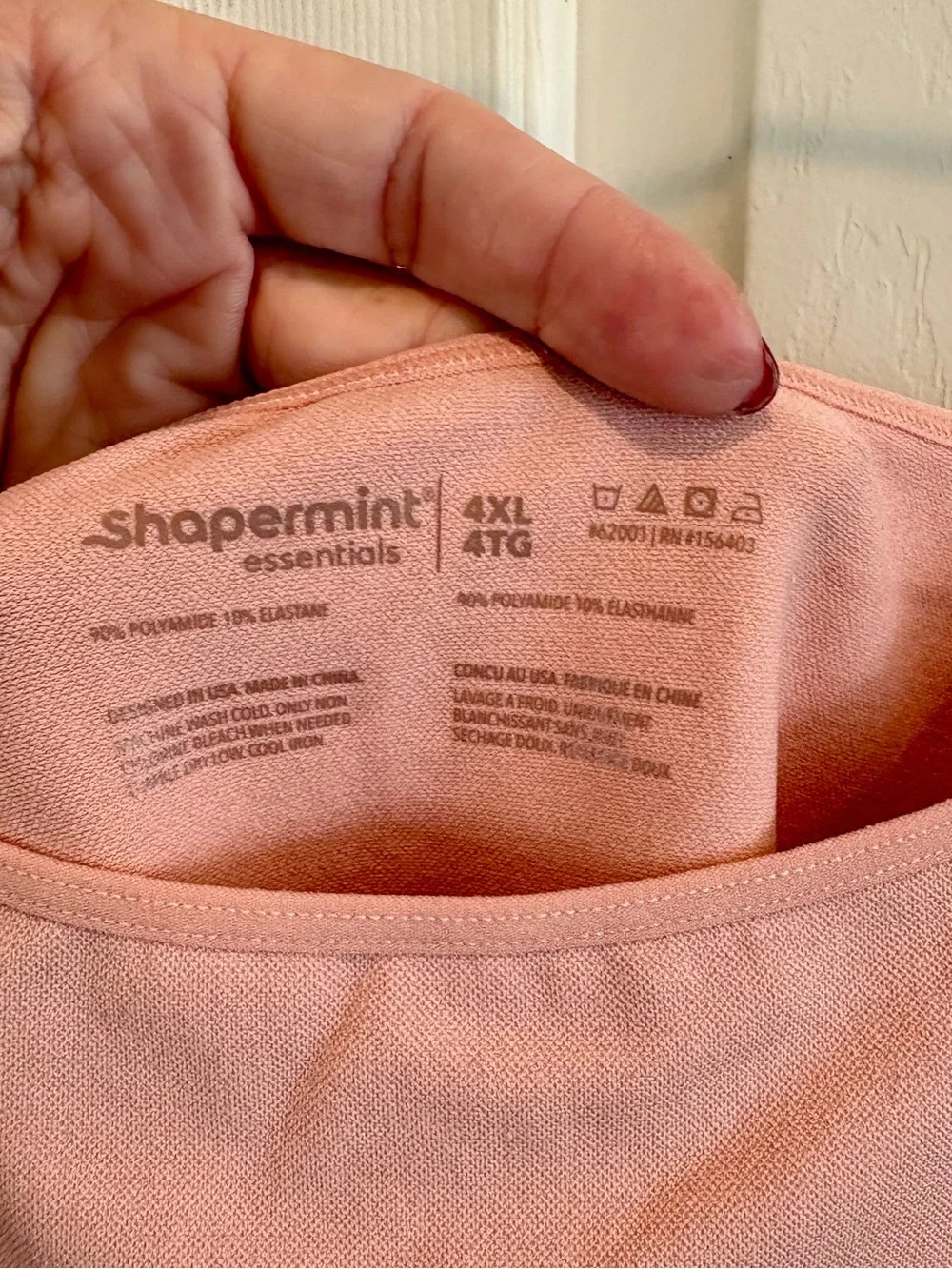Shapermint All Day Everyday Scoop Neck Cami Tank Top Rose 4XL New